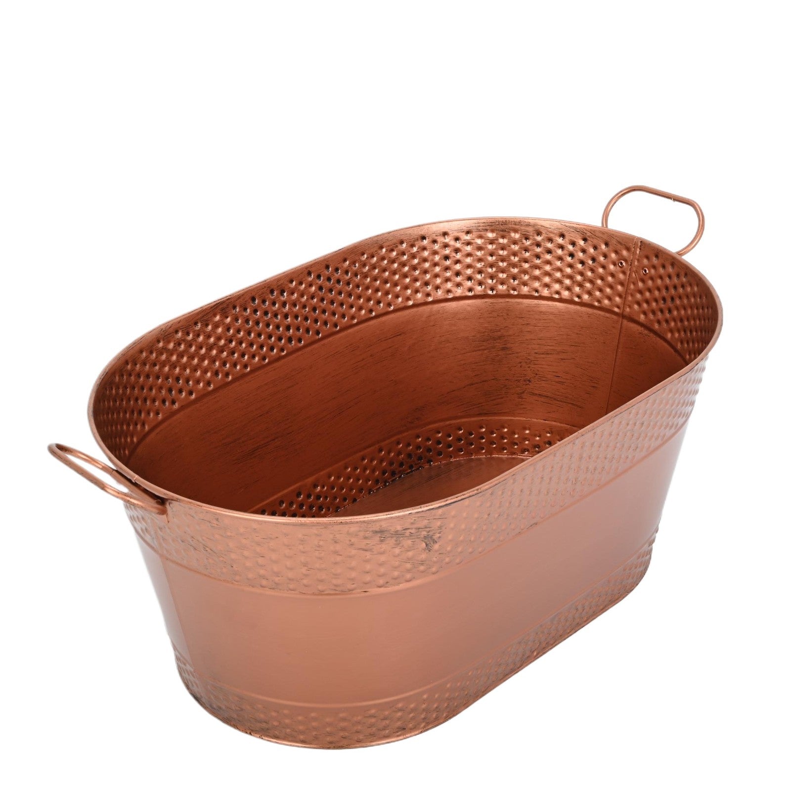 2pcs Vintage Copper Ice Buckets Champagne Cooler Beverage Buckets Home Bar Use