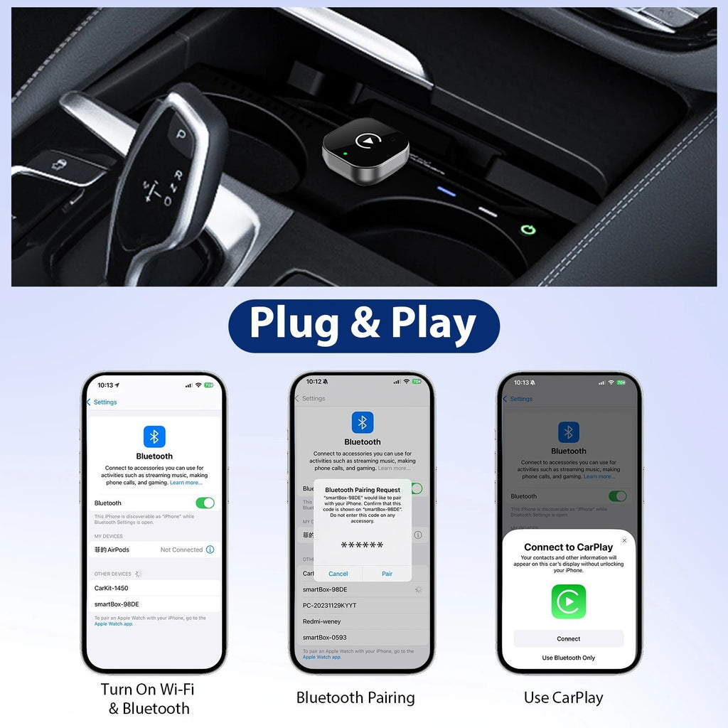 Wireless CarPlay Adapter USB for iPhone Apple – Plug & Play Car Dongle AU