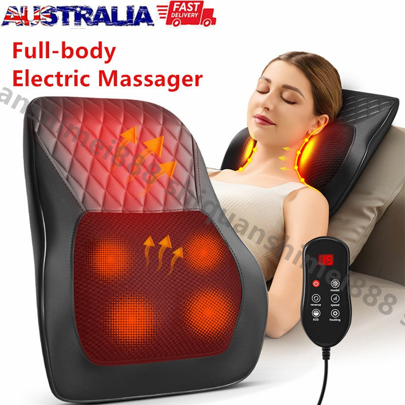 Massage Pillow Shoulder Neck Massager Waist Back Full-body Electric Massager