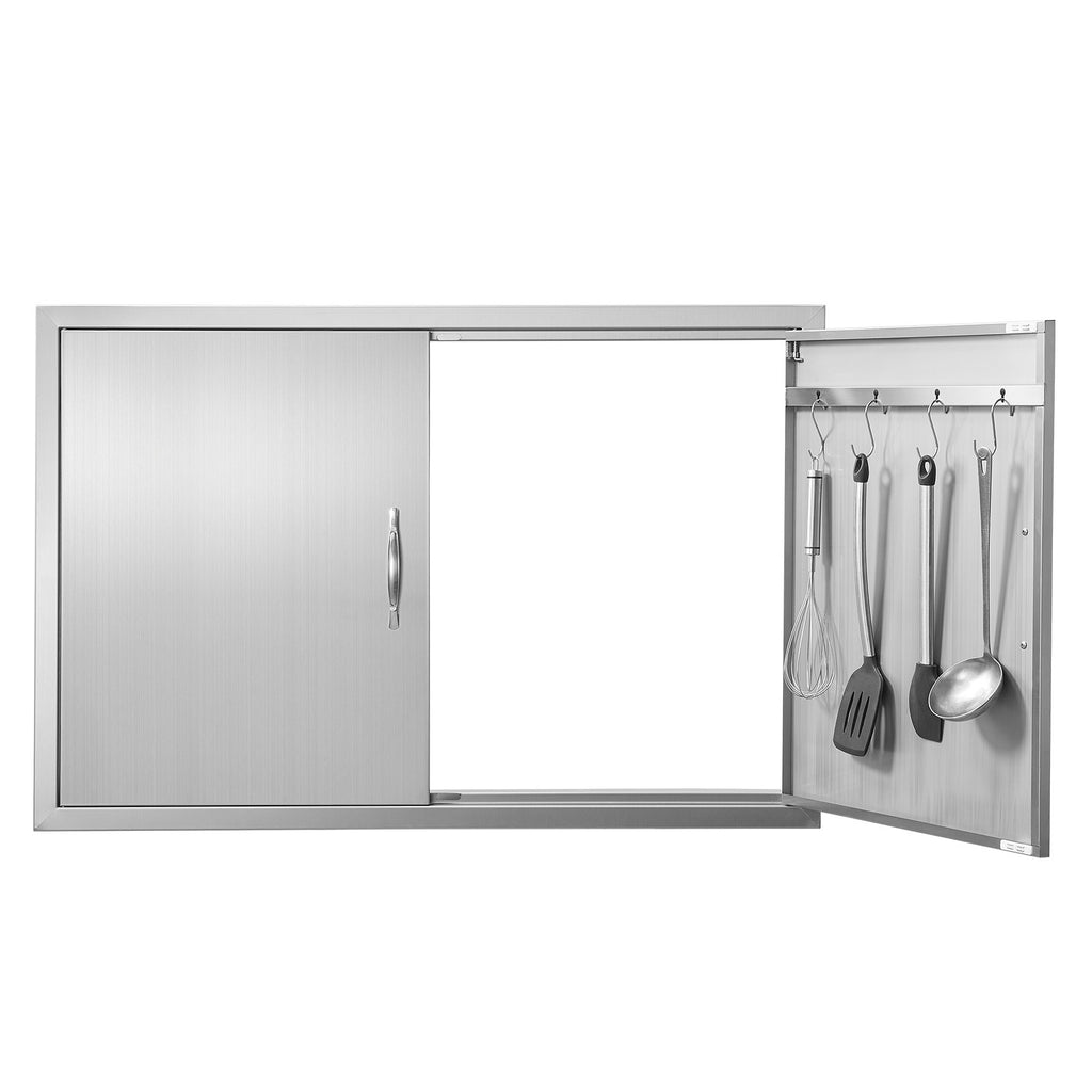 990x660 mm Outdoor BBQ Island Access Door Stainless Steel Kitchen Panel