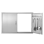 990x660 mm Outdoor BBQ Island Access Door Stainless Steel Kitchen Panel