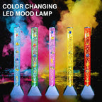 LED 7 Color Changing Aquarium Bubble Light Fish Floor Water Lamp Tower Tube AU