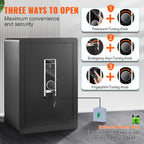 Digital Safe Box with Fingerprint and Password Lock, 2.2C Capacity, Steel Home Office Security