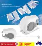 15M Double Line Clothesline Retractable Wall Hanger Clothes Dryer Drying Rack AU