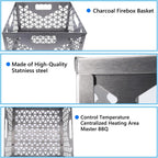 12in Charcoal Firebox Basket for Oklahoma Bandera Stainless Steel Offset Smoker