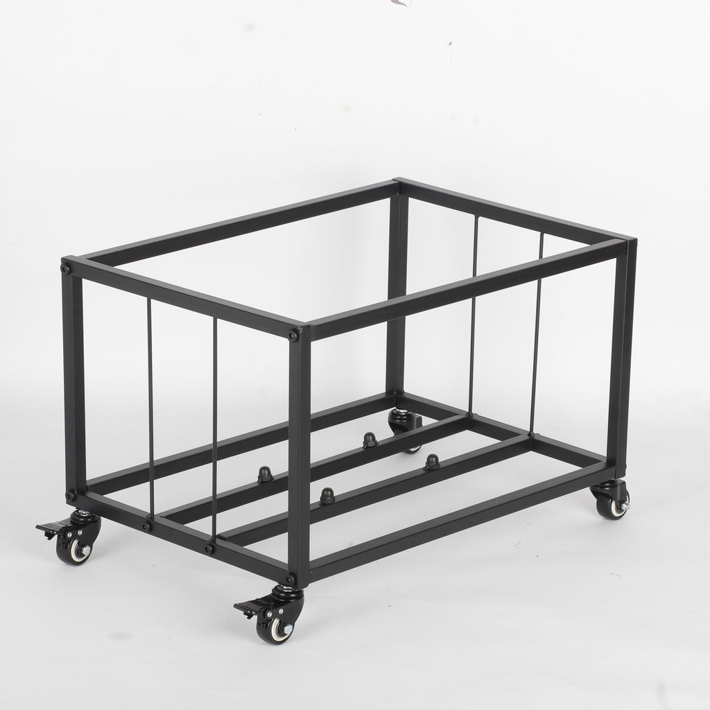 Vinyl Record Storage Rack on Wheels Sturdy Metal Frame Vinyl Organizer LP Holder
