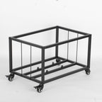 Vinyl Record Storage Rack on Wheels Sturdy Metal Frame Vinyl Organizer LP Holder