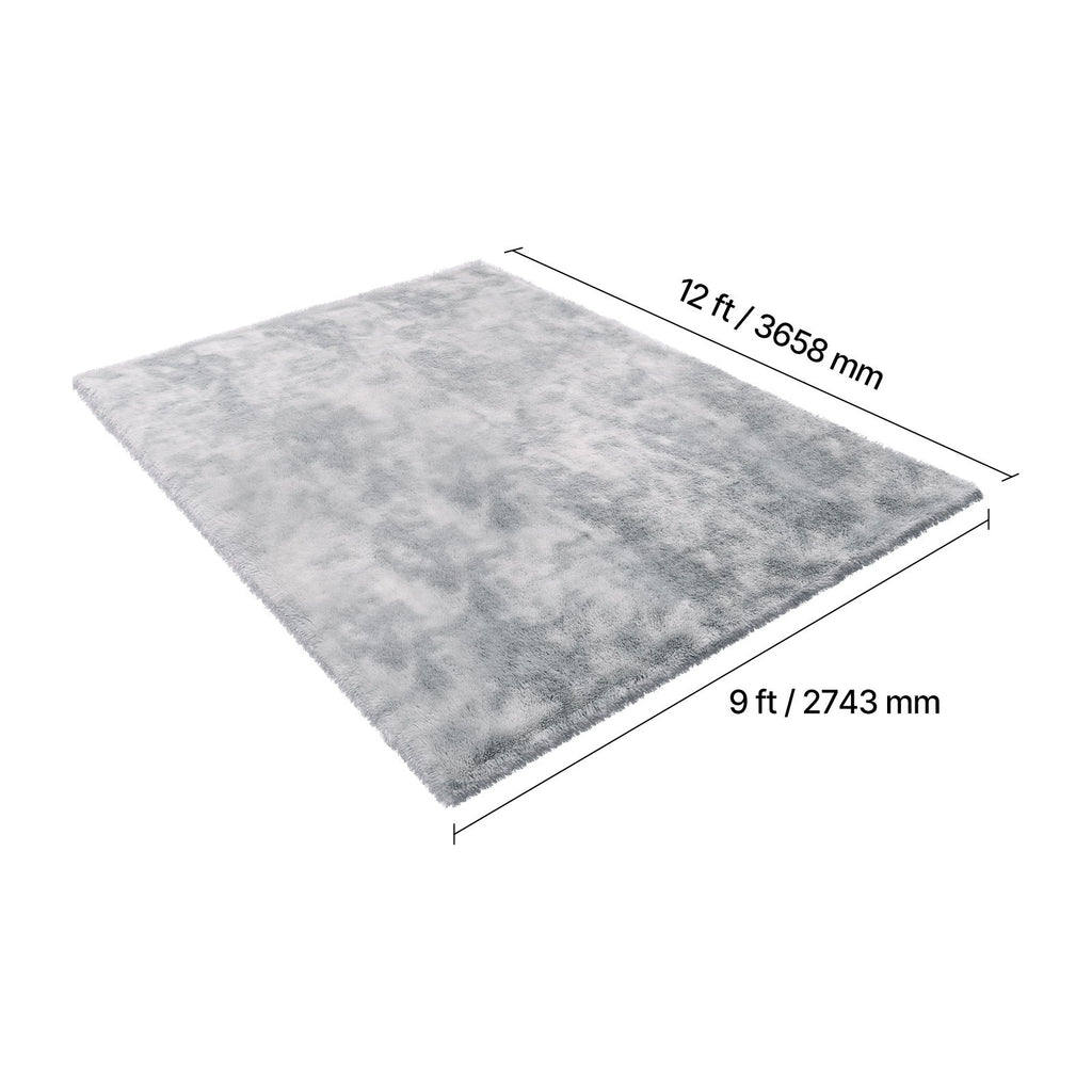 Indoor Plush Area Rug 2.74 x 3.66m Soft Carpet for Living Room Decor