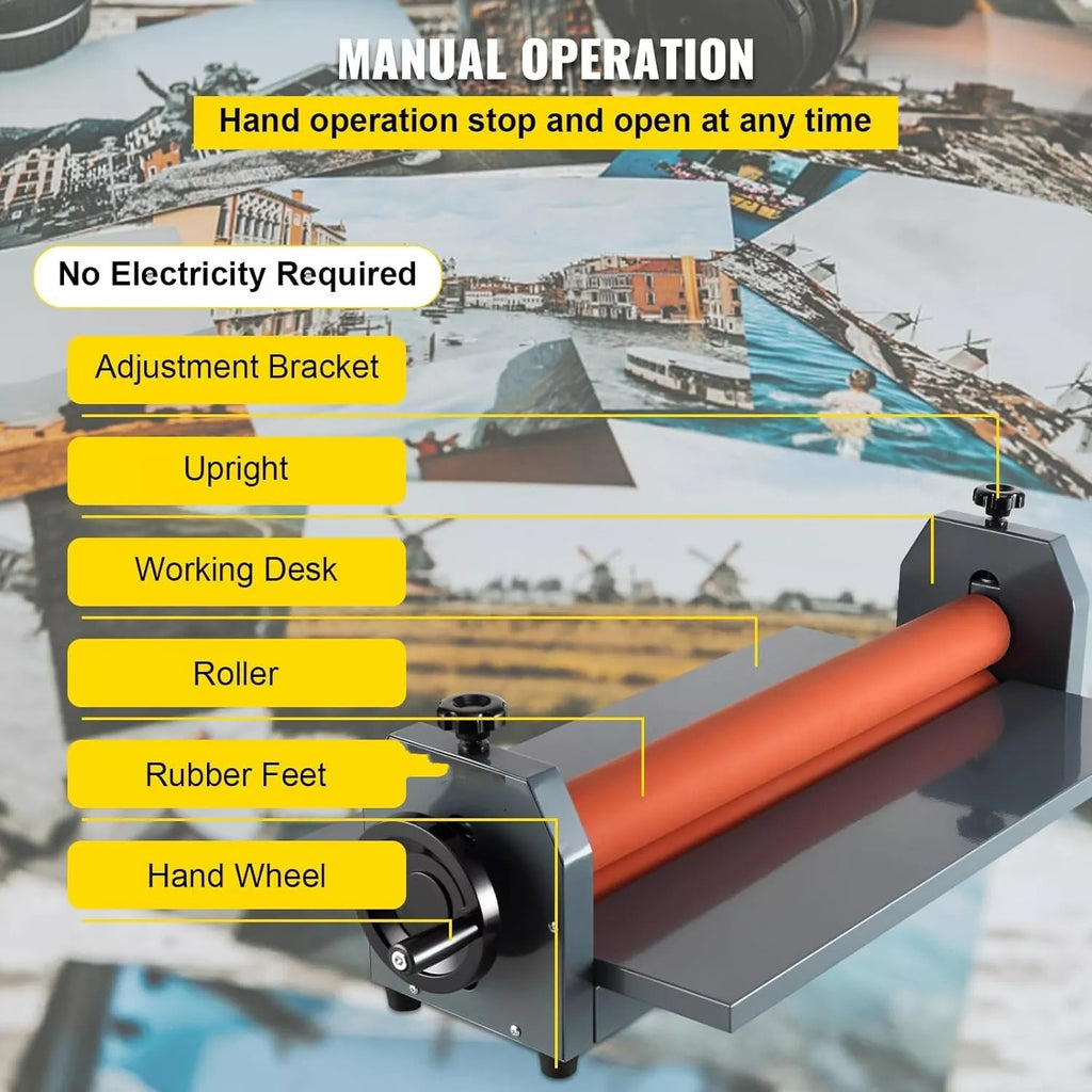 Manual Cold Laminator Machine Max Scope of Work 700mm W/ 120mm Thickness for Ads