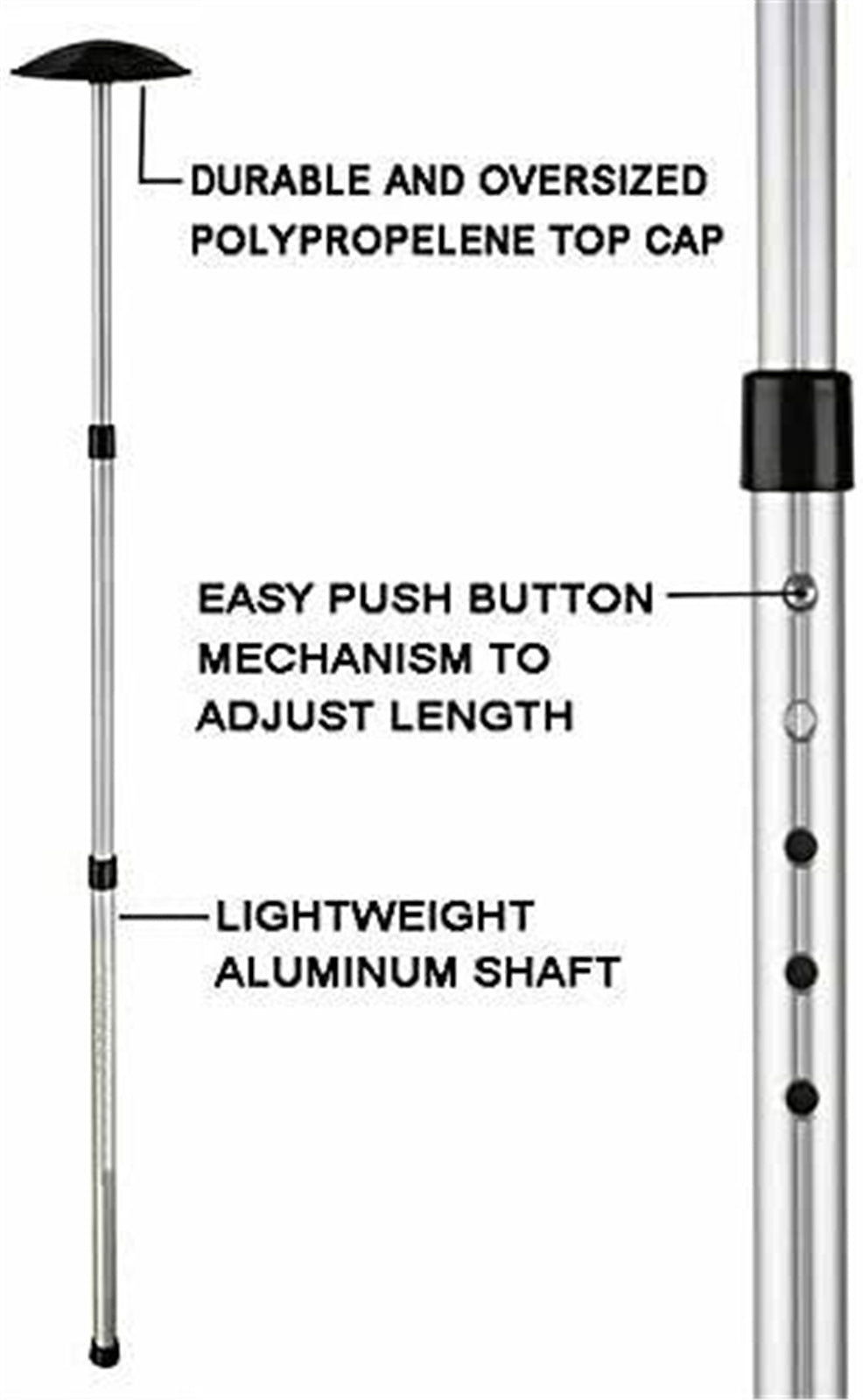 Golf Club Travel Bag Support Rod Telescopic Golf Pole Protective Stick Arms AU