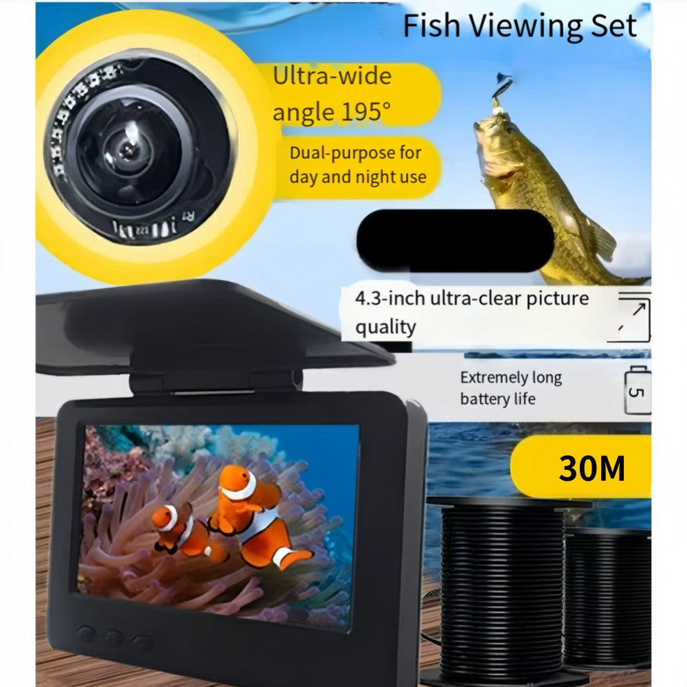 4.3" LCD Monitor Fish Finder Portable  Fishing Camera W/ 8 LED IR For Lake Sea