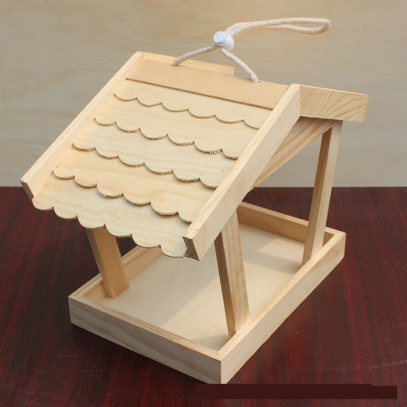 Hanging Wooden Bird House Feeder Outdoor Nest for Wild Birds Garden Decoration