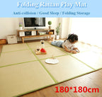 180*180cm Tatami Mat Rattan Japanese Floor Mat 1.2cm Thickness Large Area Rug