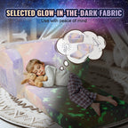 Modular Glow-in-the-Dark Kids Play Couch and Foldable Lounger Chair