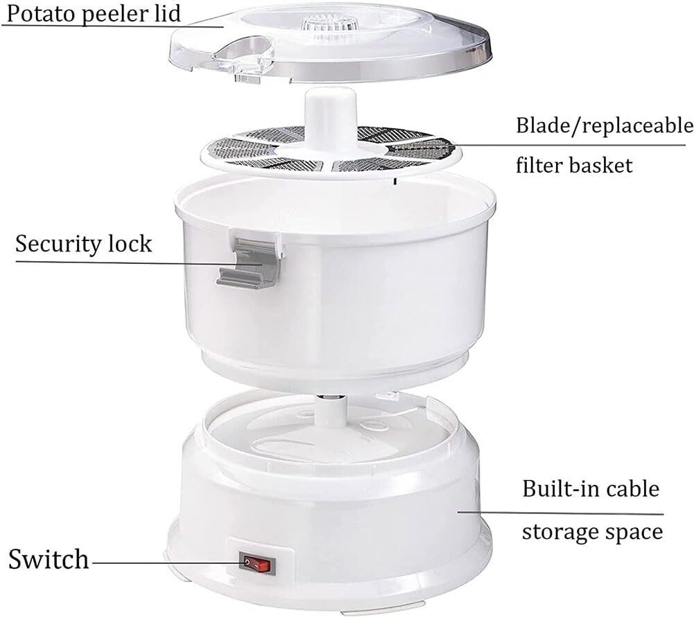 220V Automatic Electric Potato Peeler Potato Peeling Machine Vegetable Peeler