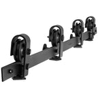 Bi-Folding Sliding Barn Door Track Kit 64" for Four 15" Panels
