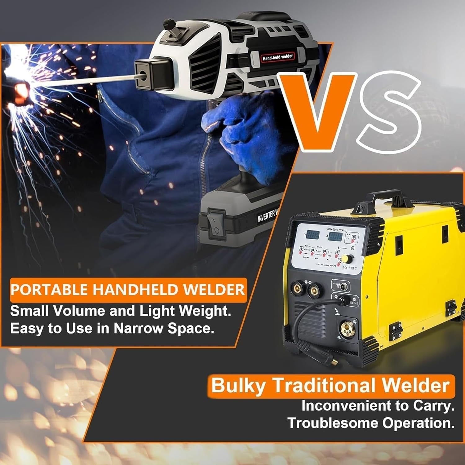 3000W Handheld Welding Machine Portable ARC Welder Gun Hand Held Welder Machine