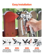 High-Pressure Airless Paint Spray Gun with 517 Tip for Versatile Applications