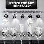 Kitchen Sink Glass Rinser Stainless Steel Cup Washer for Sink 9 Holes Cleaner