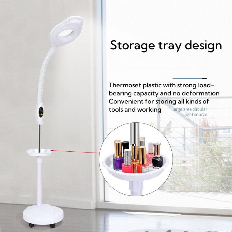 16x Magnifying Glass w/ Light Flexible Gooseneck Magnifying Floor Lamp LED light