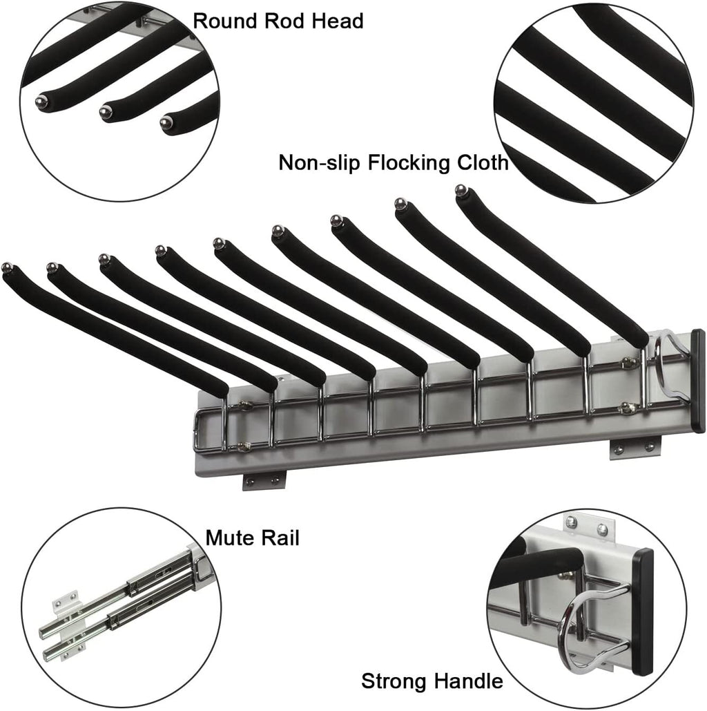Wardrobe Trousers Rack Closet Put Out Telescopic Pants Shelves Dress Organizer