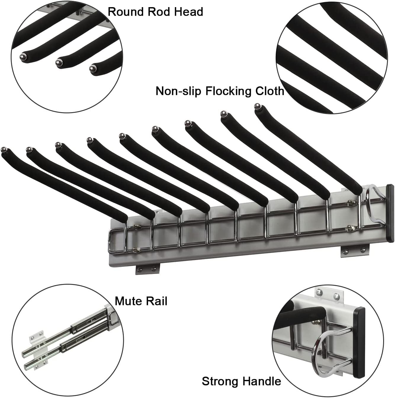 Wardrobe Trousers Rack Closet Put Out Telescopic Pants Shelves Dress Organizer