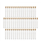 100pcs 20ML 16x150mm Test Tubes With Wood Cork Stopper Candy Party Wedding AU