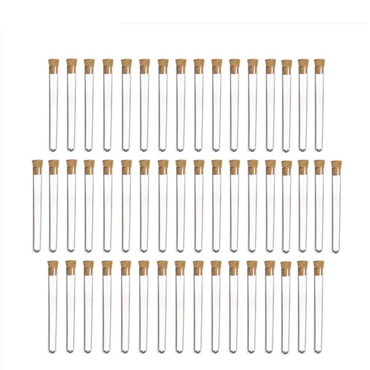 100pcs 20ML 16x150mm Test Tubes With Wood Cork Stopper Candy Party Wedding AU