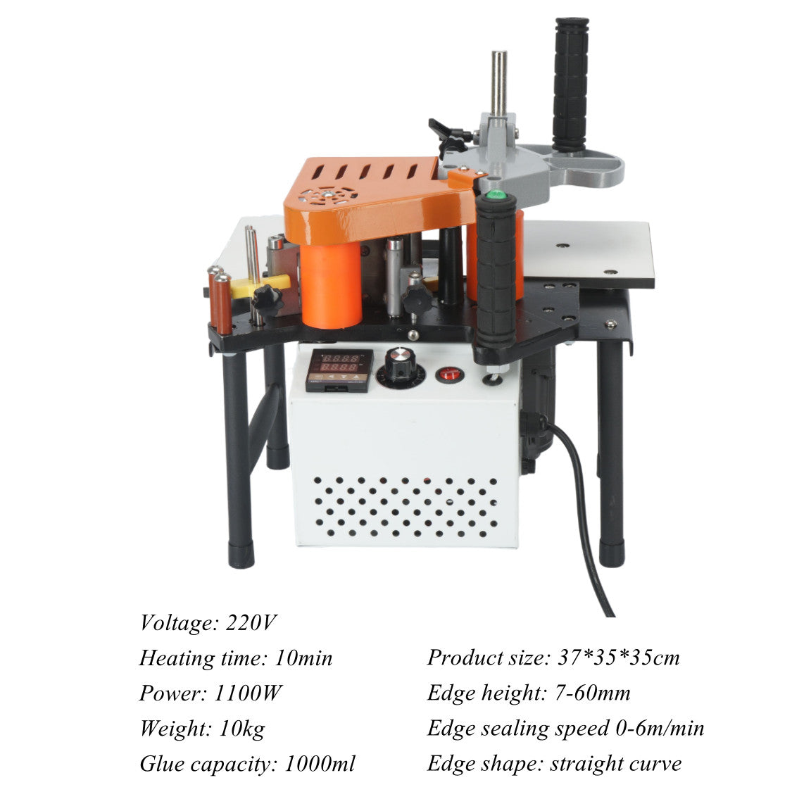 Portable Edge Bander Manual Woodworking Edge Banding Machine Double Side Gluing