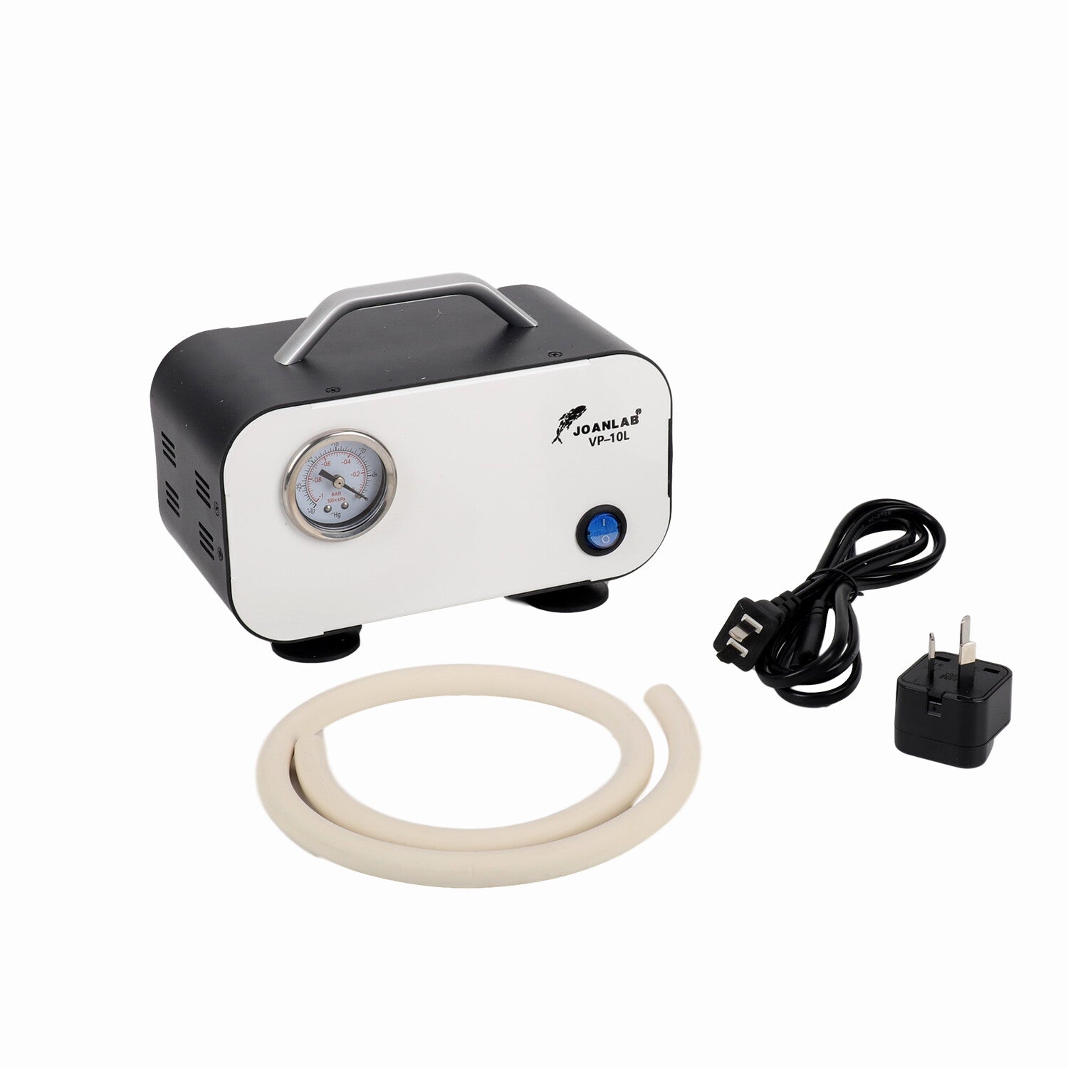 Lab Vacuum Filtration Pump Oilless Vacuum Diaphragm Pump w/ Rubber Tube 10L/min