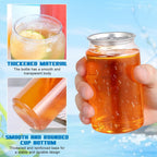 Milk Tea Cup Pet Bottle Clear Plastic Drink Container with Lid Reusable Beverage