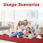 3x10' Floor Carpet Non Slip Rubber Door Mat Entrance Hallway Runner Rug Red Mat