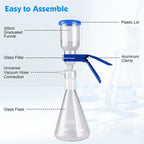 Glass Vacuum Suction Filter 1000mL Lab Vacuum Filtration Distillation Apparatus