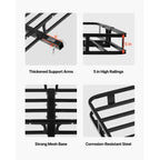 Folding Hitch Cargo Carrier with 500 lbs Capacity and Cargo Net for 2" Receiver