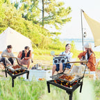 Folding Barbecue Grill Portable Charcoal Grill with Rotating Cooking Griller AU