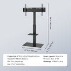 Universal TV Stand Mount with Swivel Feature for 32-85 Inch LED LCD TVs
