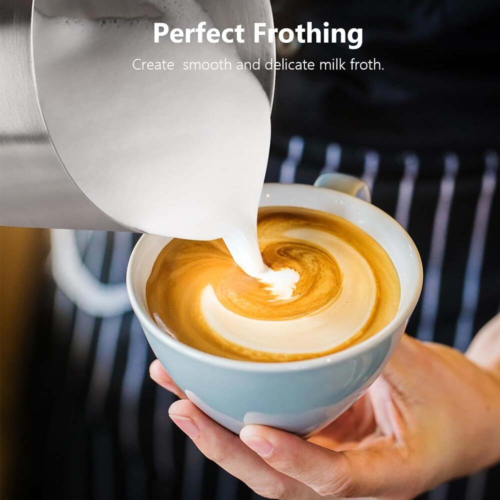 900ML Electric Milk Steamer and Frother Hot and Cold Foam Maker and Milk Warmer