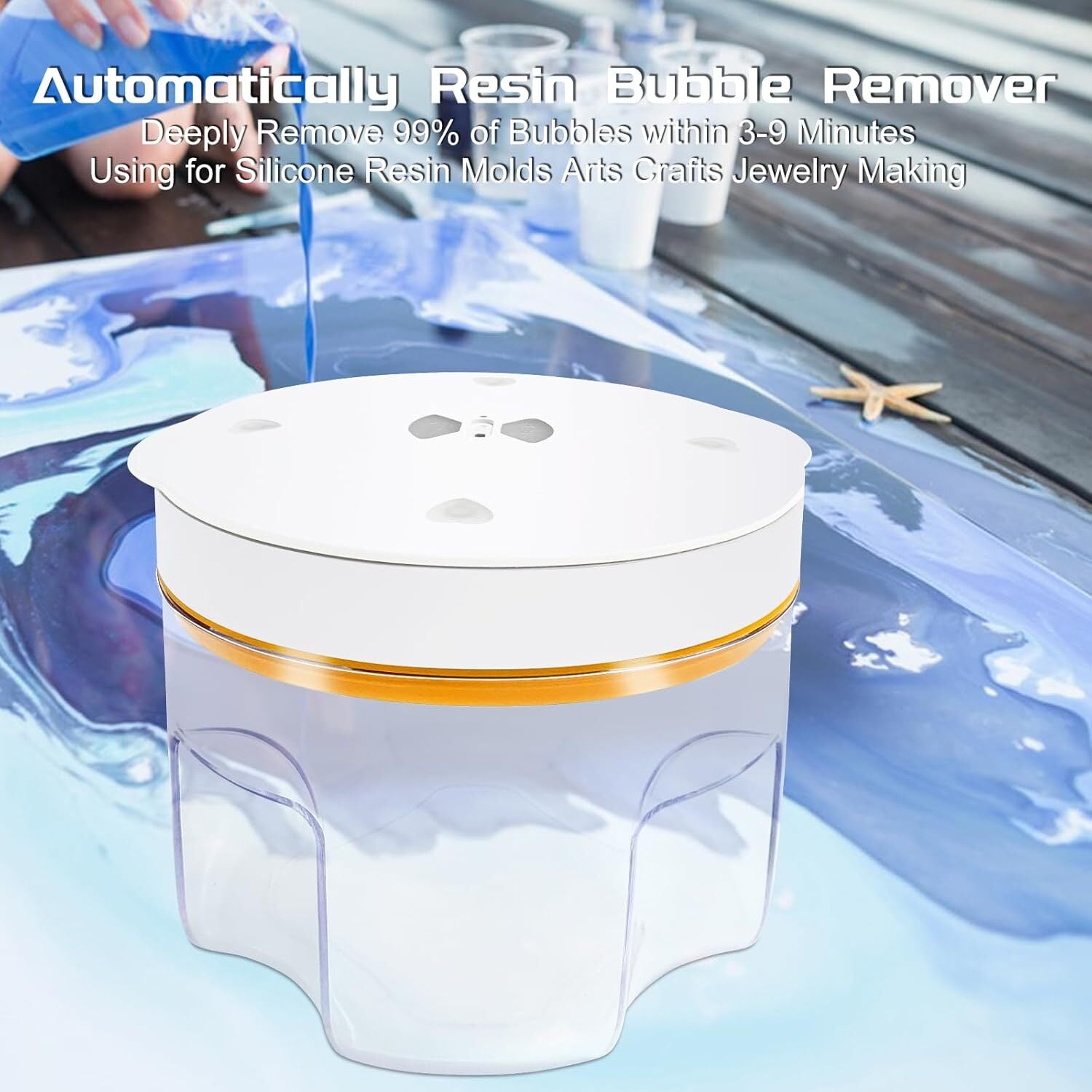 Upgraded Resin Bubble Remover 95kPa Vacuum Resin Machine for DIY Crafts Jewelry