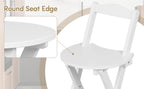 Bamboo Bar Stool Foldable Design W/ Ergonomic Backrest Space-saving For Bars