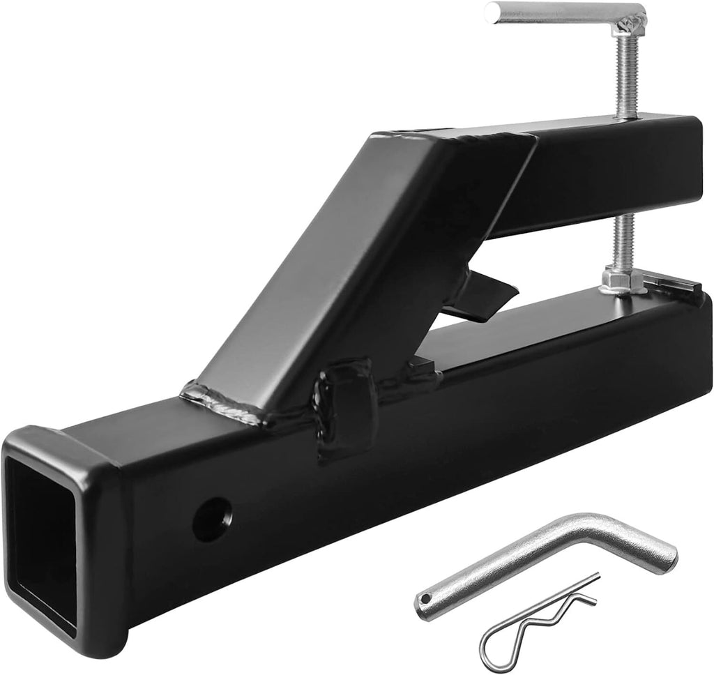 Clamp On Tractor Bucket Hitch 2 Ball Mount Adapter Compatible Heavy Duty Black