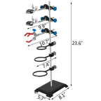 600mm Chemistry Lab Stand with Adjustable Clips & Hoops, Stainless Steel
