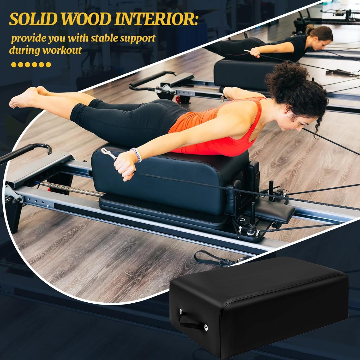 Leather Pilates Sitting Box for Home Pilates Reformer Pilates Bed Accessories