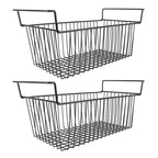 2X Freezer Organizer Bins Stackable Deep Freezer Organizer Bins W/ Handle AU