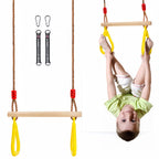 Wooden Swing Children's Swing with Adjustable Rope Swing Set Indoor & Outdoor