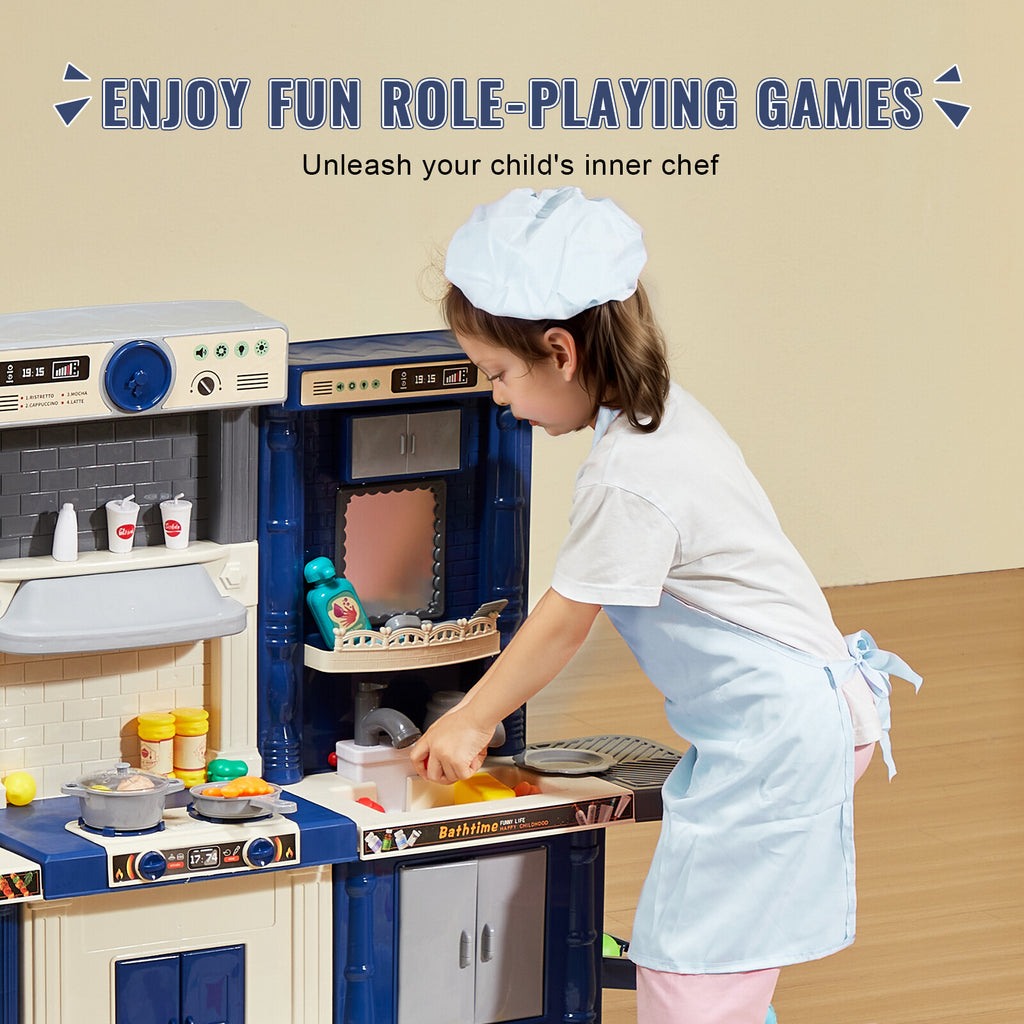 Kids Kitchen Playset with 74 Accessories - Realistic Cooking Experience for Toddlers