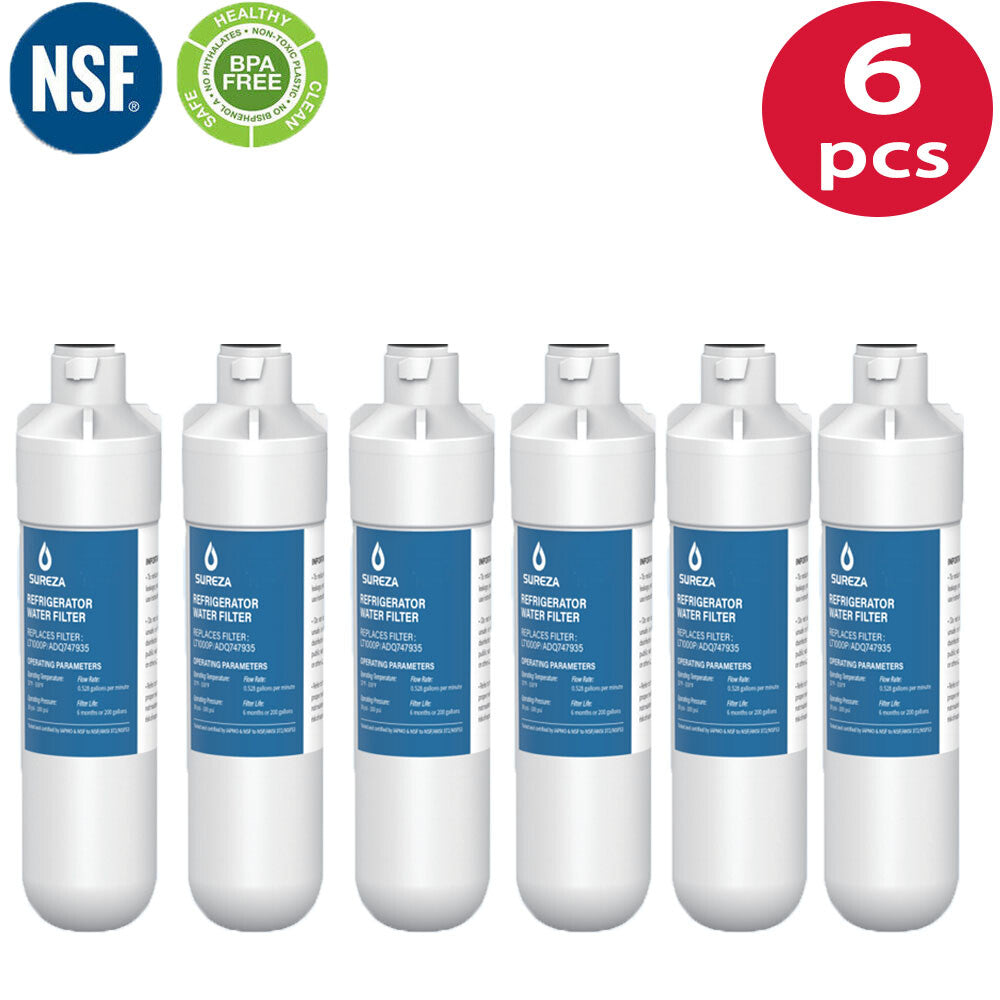6 PACK For LG-LT1000P ADQ747935 Refrigerator Water Filter Replacement AU Ship