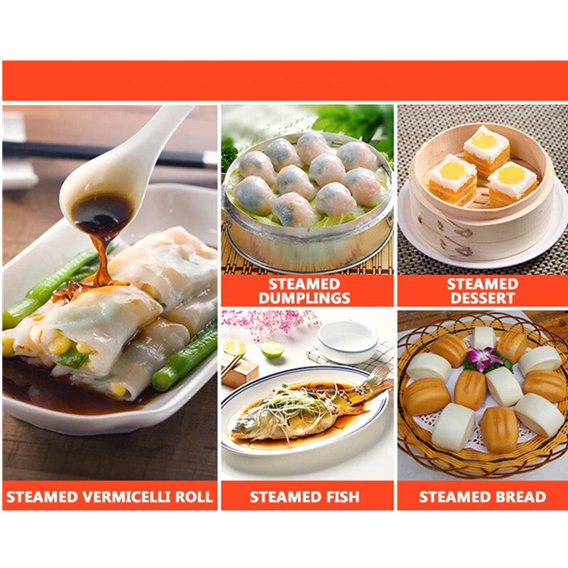 COMMERCIAL ELECTRIC BUN STEAMER WITH 4 OUTLET 220V/2500W Temperature Control AU