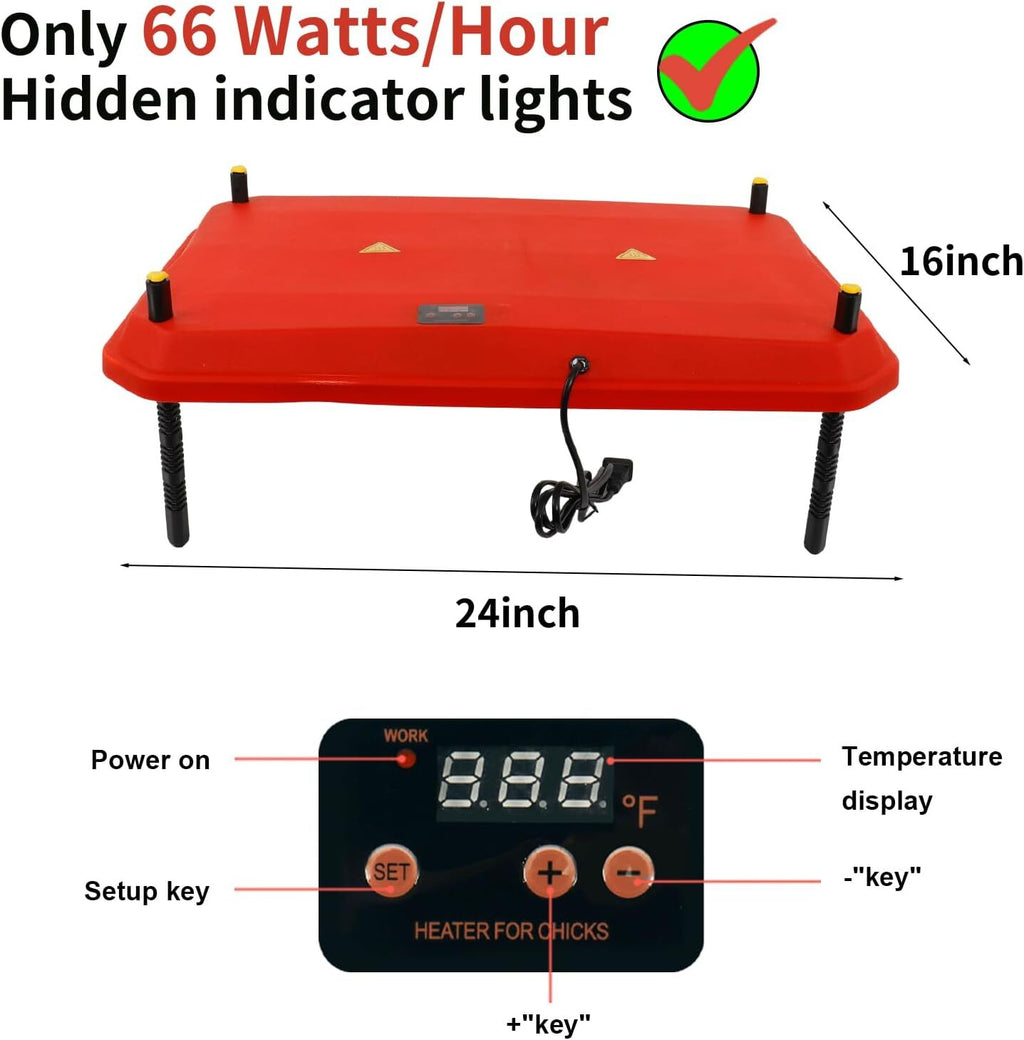 Chick Brooder Heating Plate 40*60CM Adjustable Chicken Coop Brooding Heater AU