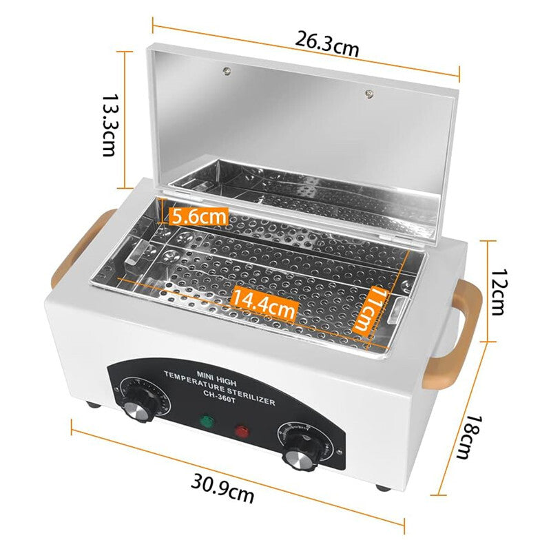 2L Medical Autoclave Dry Heat Sterilizer Tattoo Tools Disinfection Machine 220V