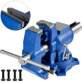 6-Inch Heavy Duty Bench Vise with 360° Swivel Base and High Clamping Force